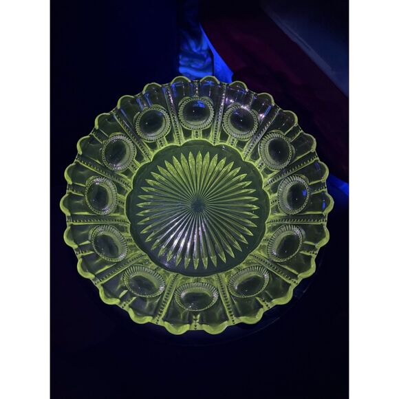 EAPG Antique Flint Glass Company Bowl 1900s Mn Glow - Picture 2 of 13